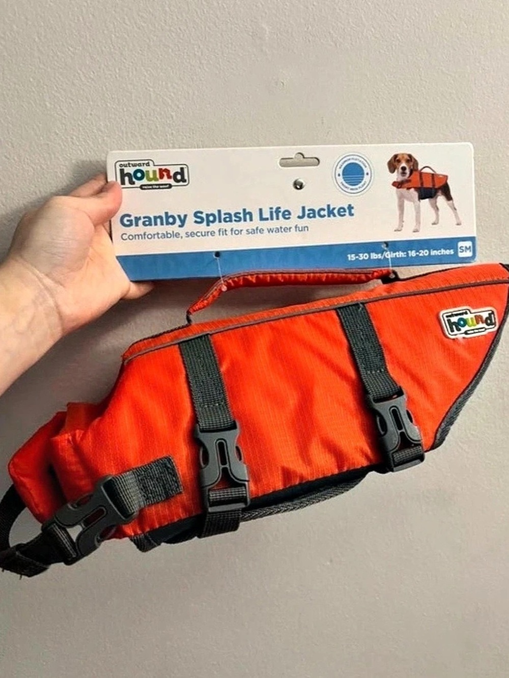 Outward Hound Granby Splash Life Jacket Orange & Black
